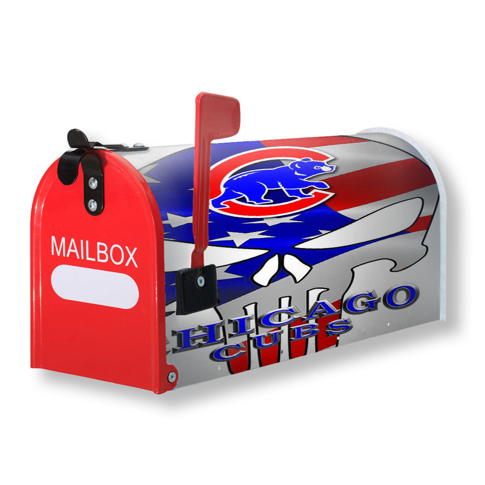 Chicago Cubs Punisher Bear Magnetic Mailbox Cover - 18.0" x 21.0"