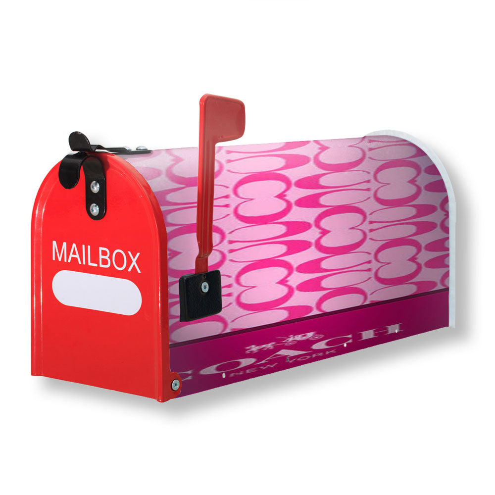 Coach New York Pink Pattern Magnetic Mailbox Cover - 18.0" x 21.0"