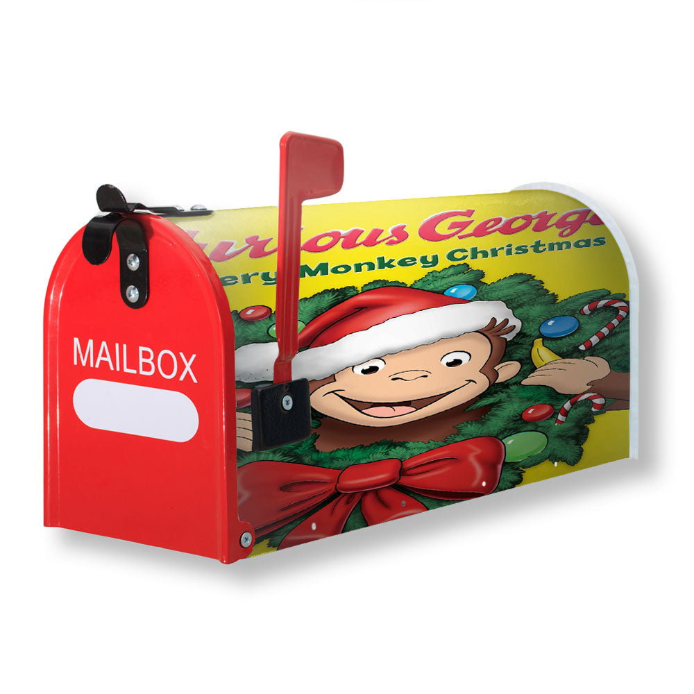 Curious George A Very Monkey Christmas Magnetic Mailbox Cover - 18.0" x 21.0"