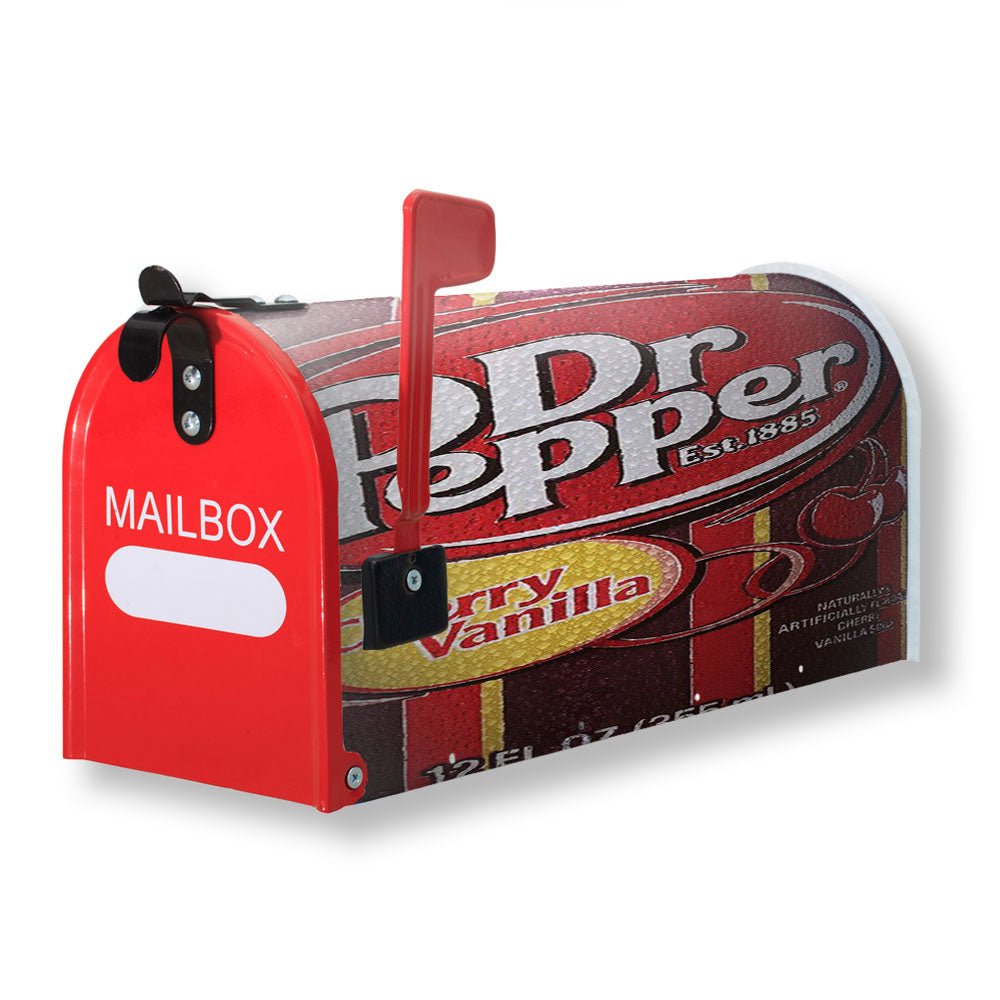 Dr Pepper Cherry Vanilla Soft Drink Ice Cans Magnetic Mailbox Cover - 18.0" x 21.0"