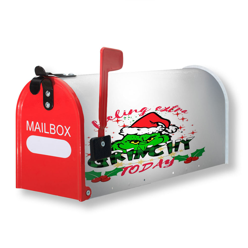 Feeling Extra Grinchy Today Christmas Grinchmas Magnetic Mailbox Cover - 18.0" x 21.0"