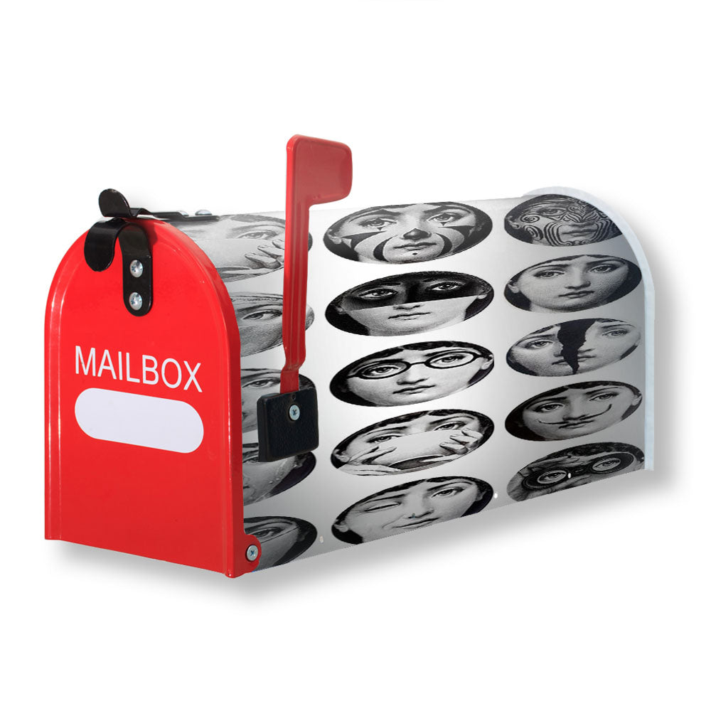 Fornasetti Face Magnetic Mailbox Cover - 18.0" x 21.0"