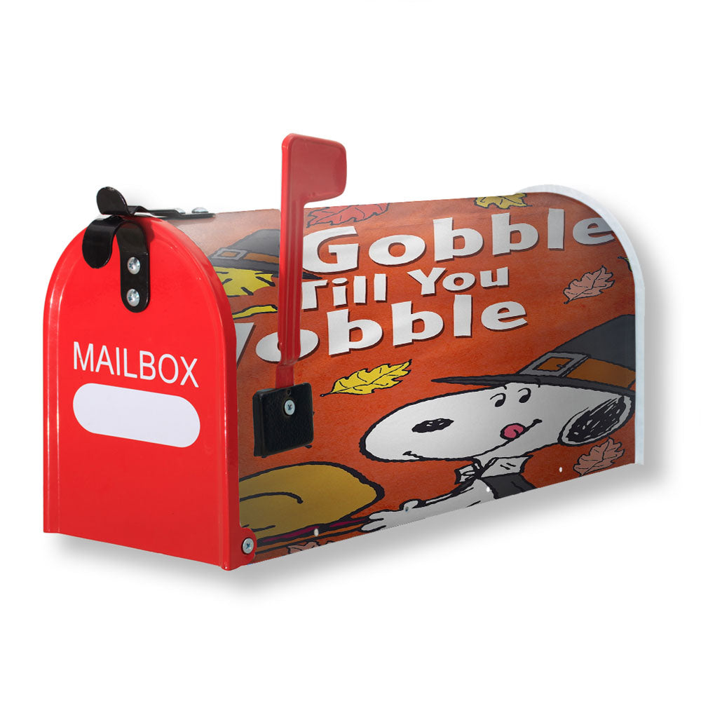 Gobble Till You Wobble Peanuts Magnetic Mailbox Cover - 18.0" x 21.0"
