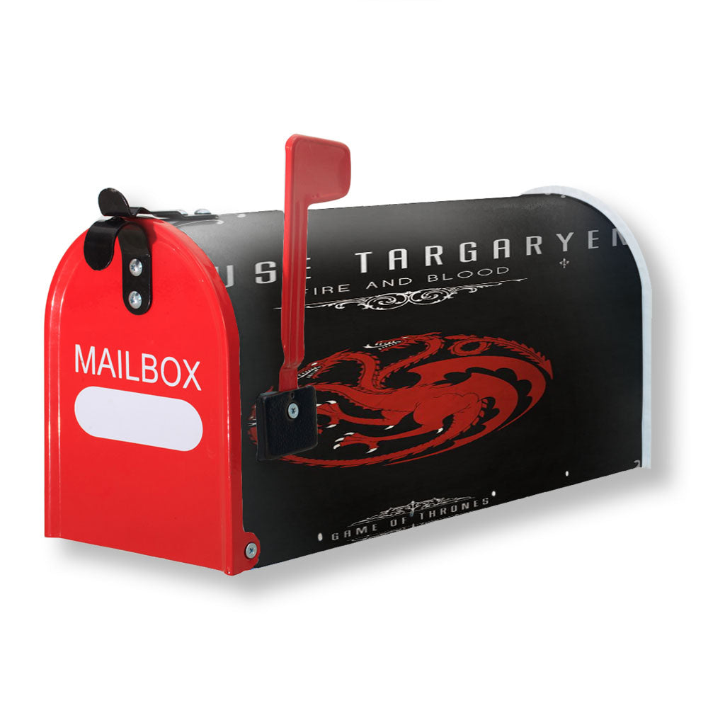 House Targayen Fire And Blood Games Of Thrones Wallpaper Magnetic Mailbox Cover - 18.0" x 21.0"