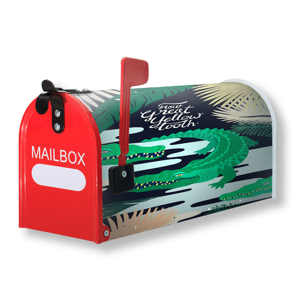 How Great Yellow Tooth Crocodile Gatsby Magnetic Mailbox Cover - 18.0" x 21.0"