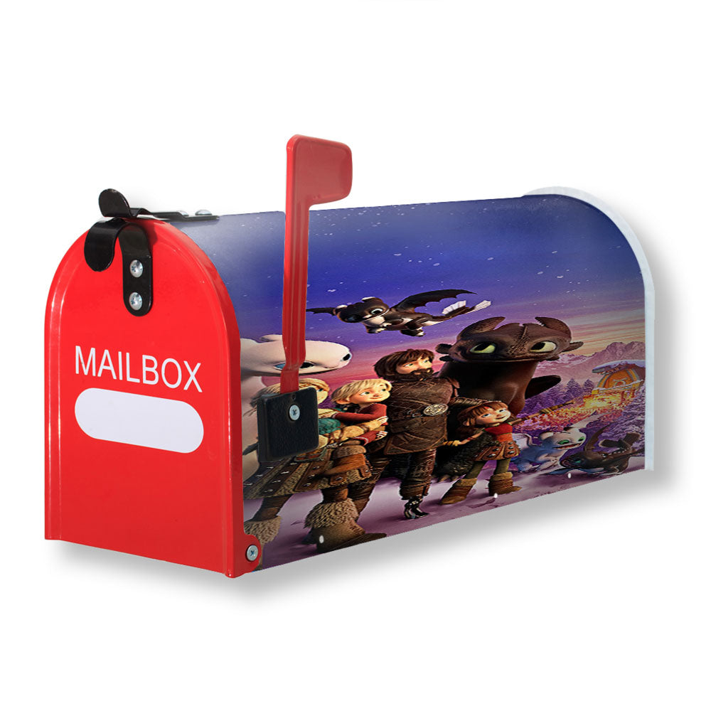 How To Train Your Dragon Homecoming Hiccup Astrid Toothless Magnetic Mailbox Cover - 18.0" x 21.0"