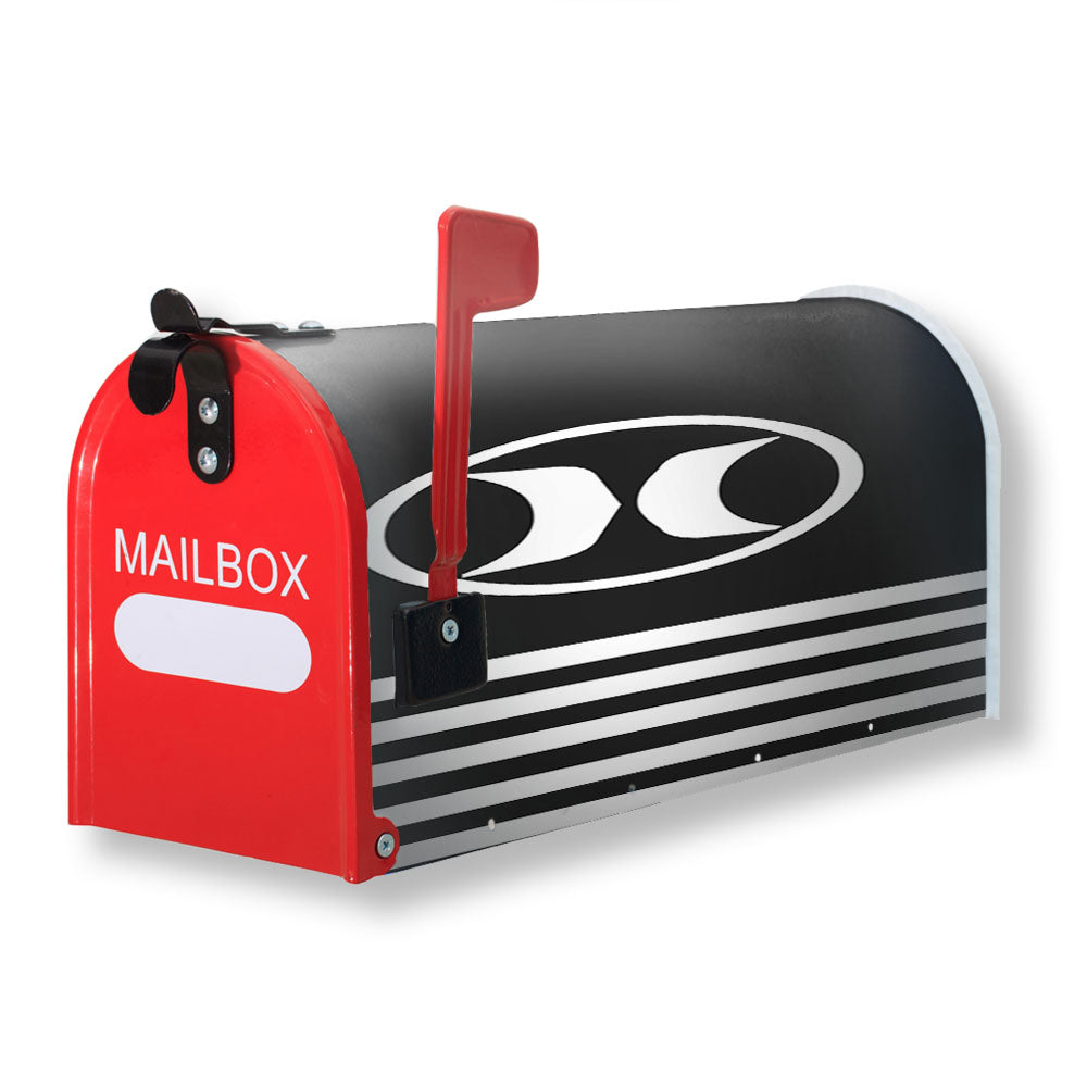 Hurley Black White Stripe Logo Magnetic Mailbox Cover - 18.0" x 21.0"