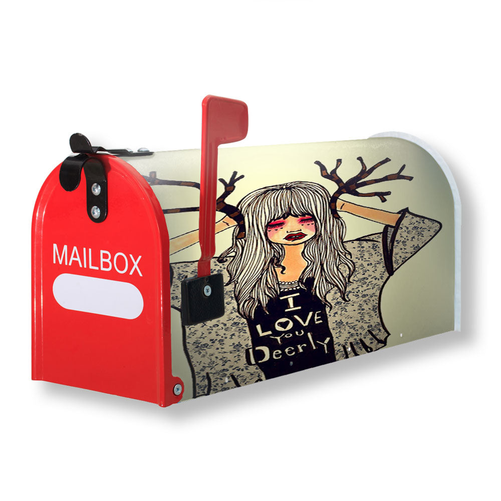 I Love You Deerly Magnetic Mailbox Cover - 18.0" x 21.0"