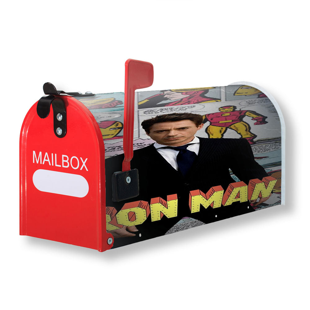 Iron Man X Robert Downey Jr Comic Canvas Magnetic Mailbox Cover - 18.0" x 21.0"