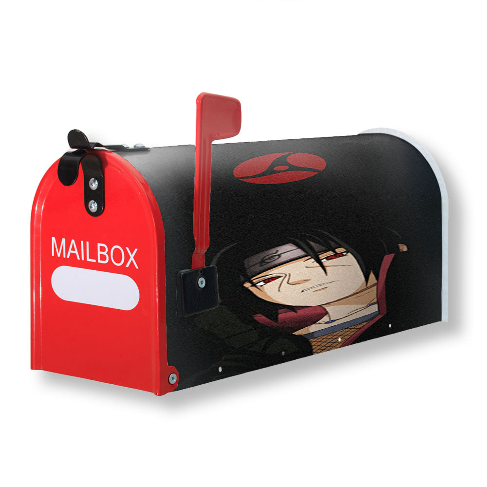 Itachi Uchiha Black Grain Wallpaper Magnetic Mailbox Cover - 18.0" x 21.0"