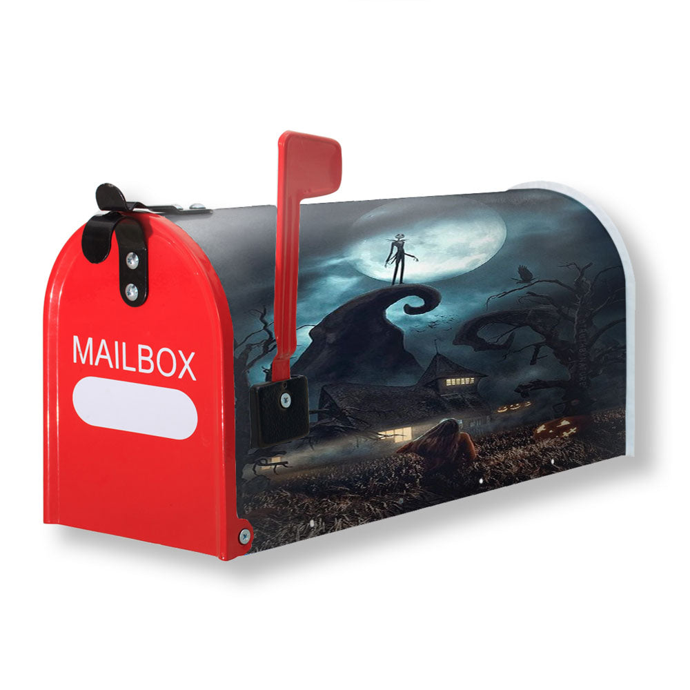 Jack Skellington Halloween Wallpaper Magnetic Mailbox Cover - 18.0" x 21.0"