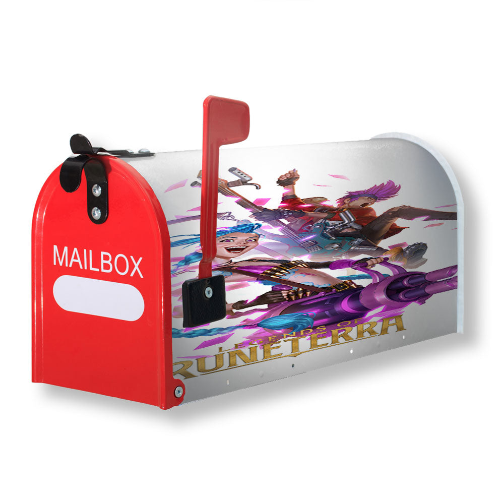 Jinx Lol Legends Of Runeterra Wallpaper Magnetic Mailbox Cover - 18.0" x 21.0"