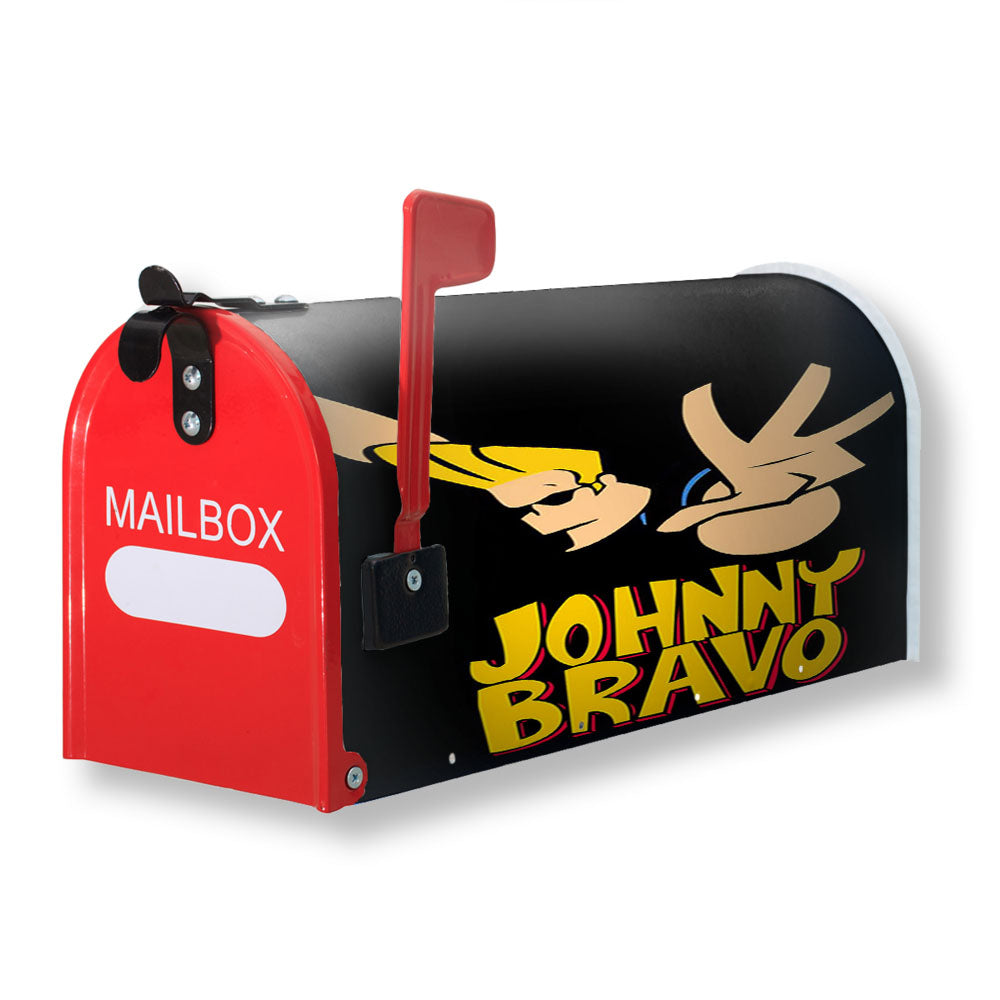 Johnny Bravo Dance On Black Magnetic Mailbox Cover - 18.0" x 21.0"