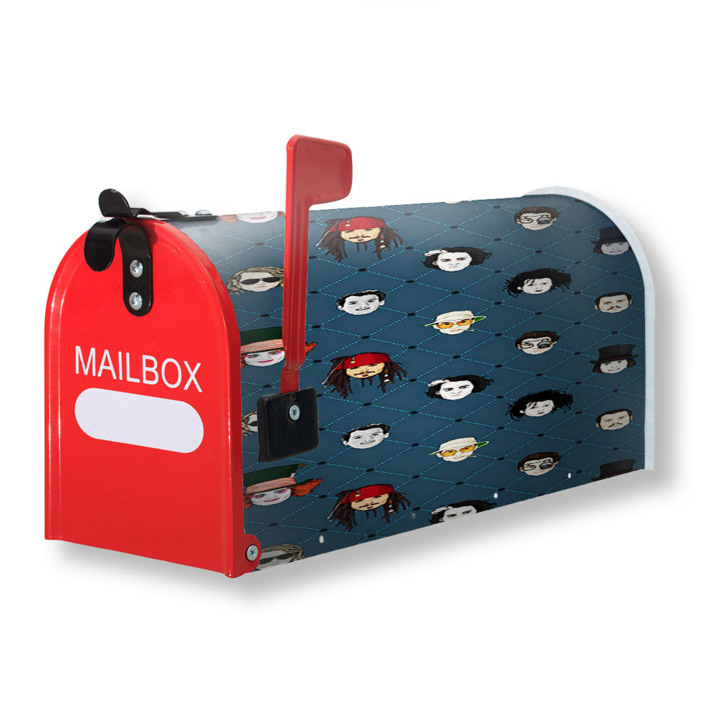 Johnny Depp All Movie Characters Pattern Magnetic Mailbox Cover - 18.0" x 21.0"