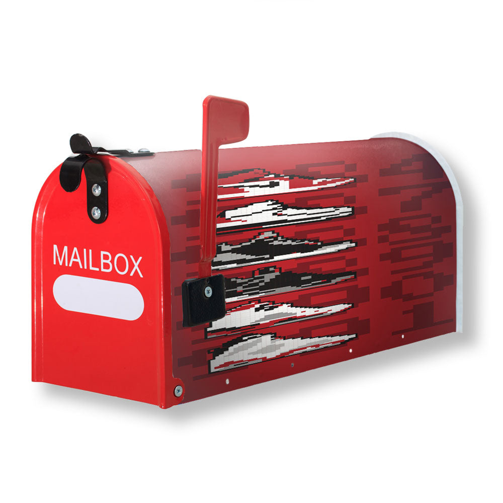 Jordan Sneaker Collection 8 Bit Style Magnetic Mailbox Cover - 18.0" x 21.0"