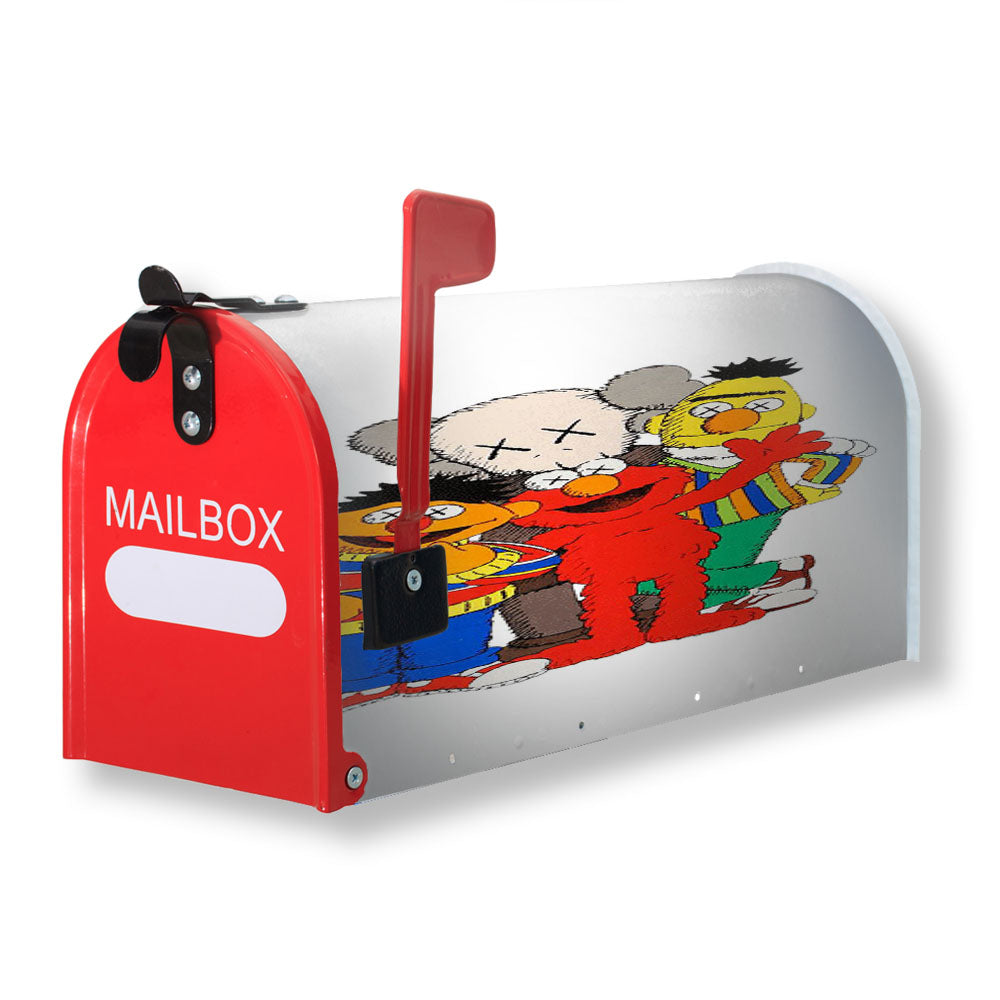 Kaws And Sesame Street Magnetic Mailbox Cover - 18.0" x 21.0"