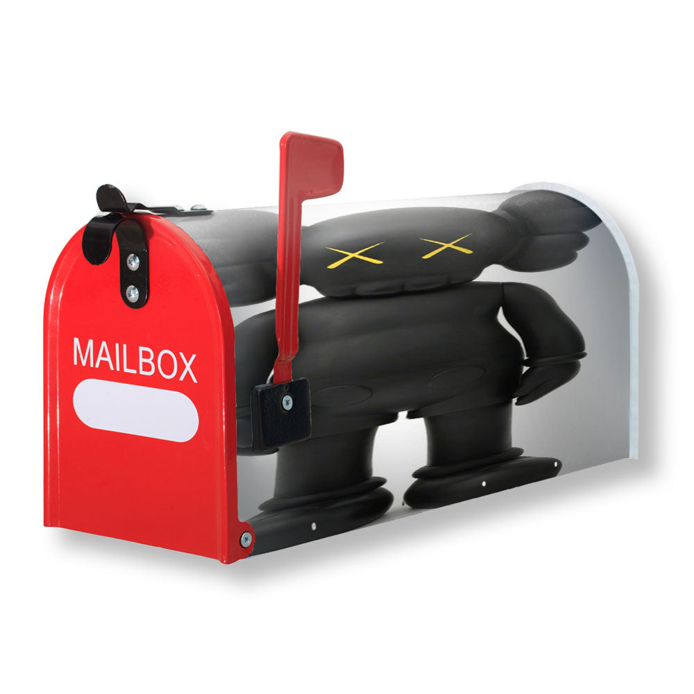 Kaws Companion Open Edition Vinyl Black Magnetic Mailbox Cover - 18.0" x 21.0"