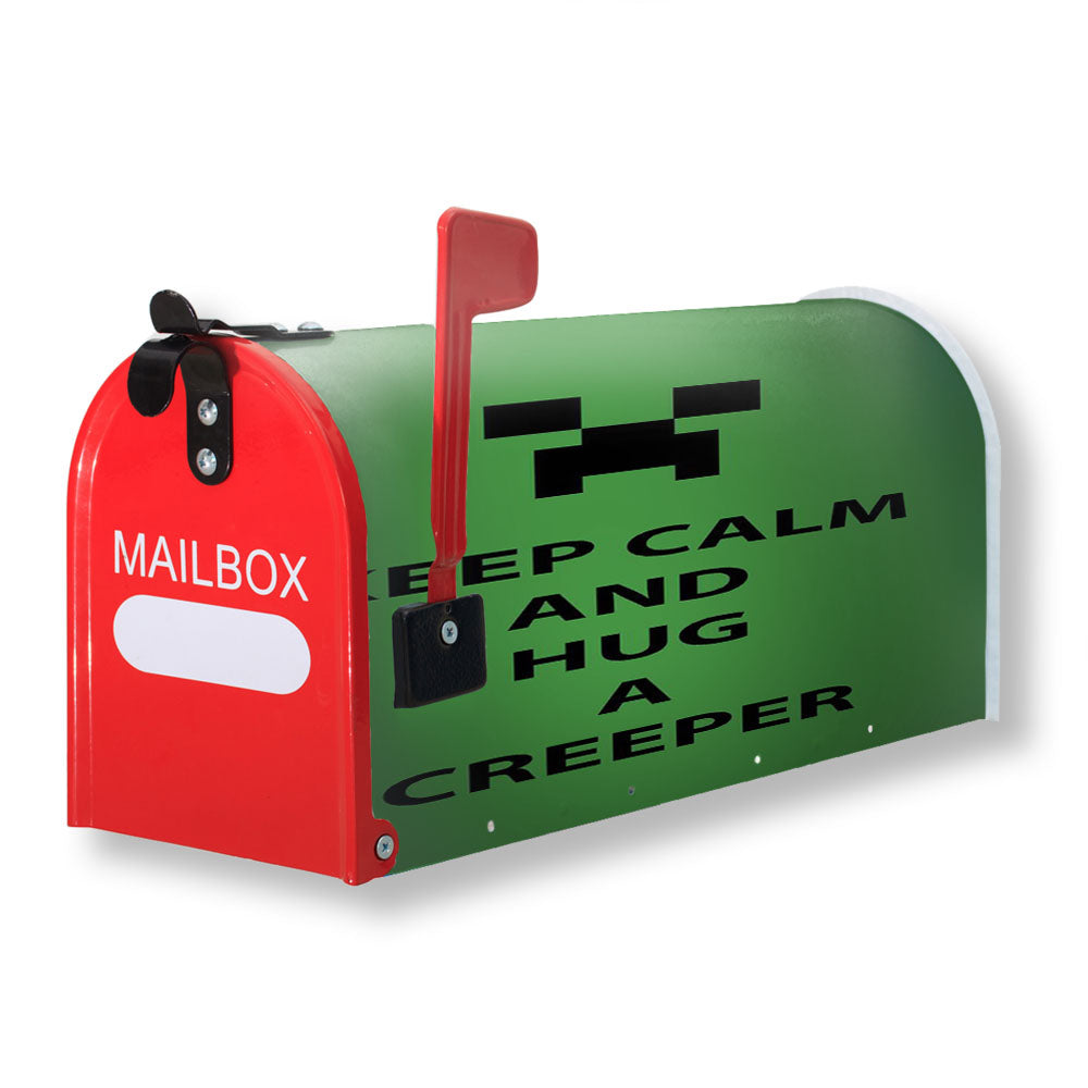 Keep Calm And Hug A Creeper Magnetic Mailbox Cover - 18.0" x 21.0"