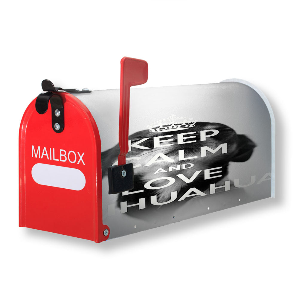 Keep Calm Love Chihuahua Magnetic Mailbox Cover - 18.0" x 21.0"