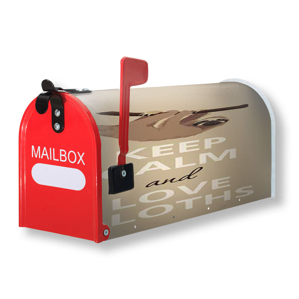 Keep Calm Love Sloths Magnetic Mailbox Cover - 18.0" x 21.0"