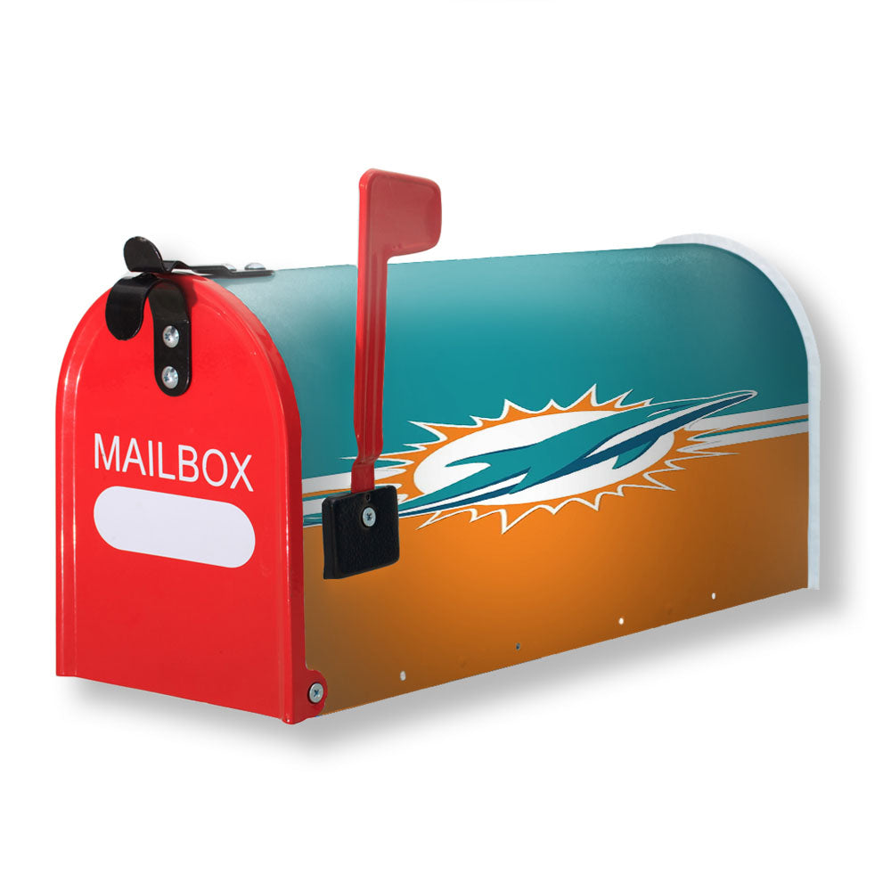 Miami Dolphin Mascot Wallpaper Magnetic Mailbox Cover - 18.0" x 21.0"