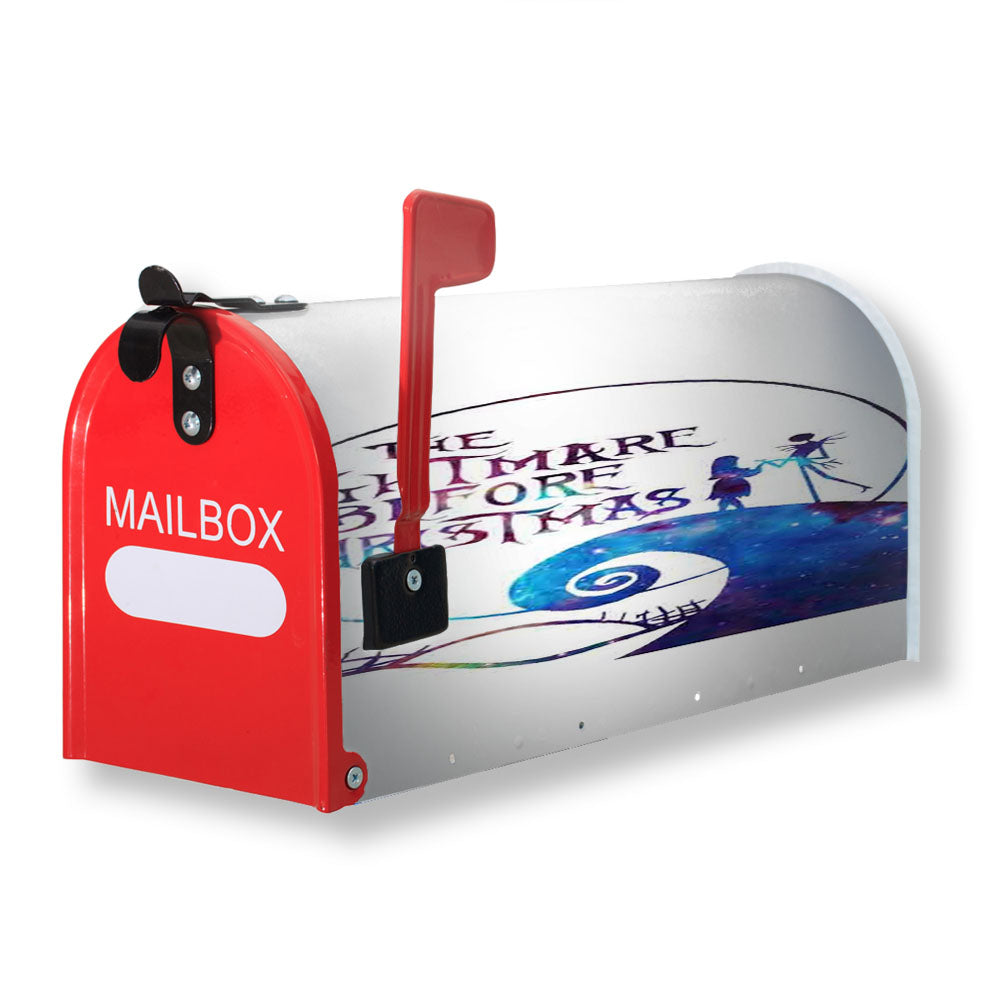 Nightmare Before Christmas Jack And Sally Galaxy Magnetic Mailbox Cover - 18.0" x 21.0"