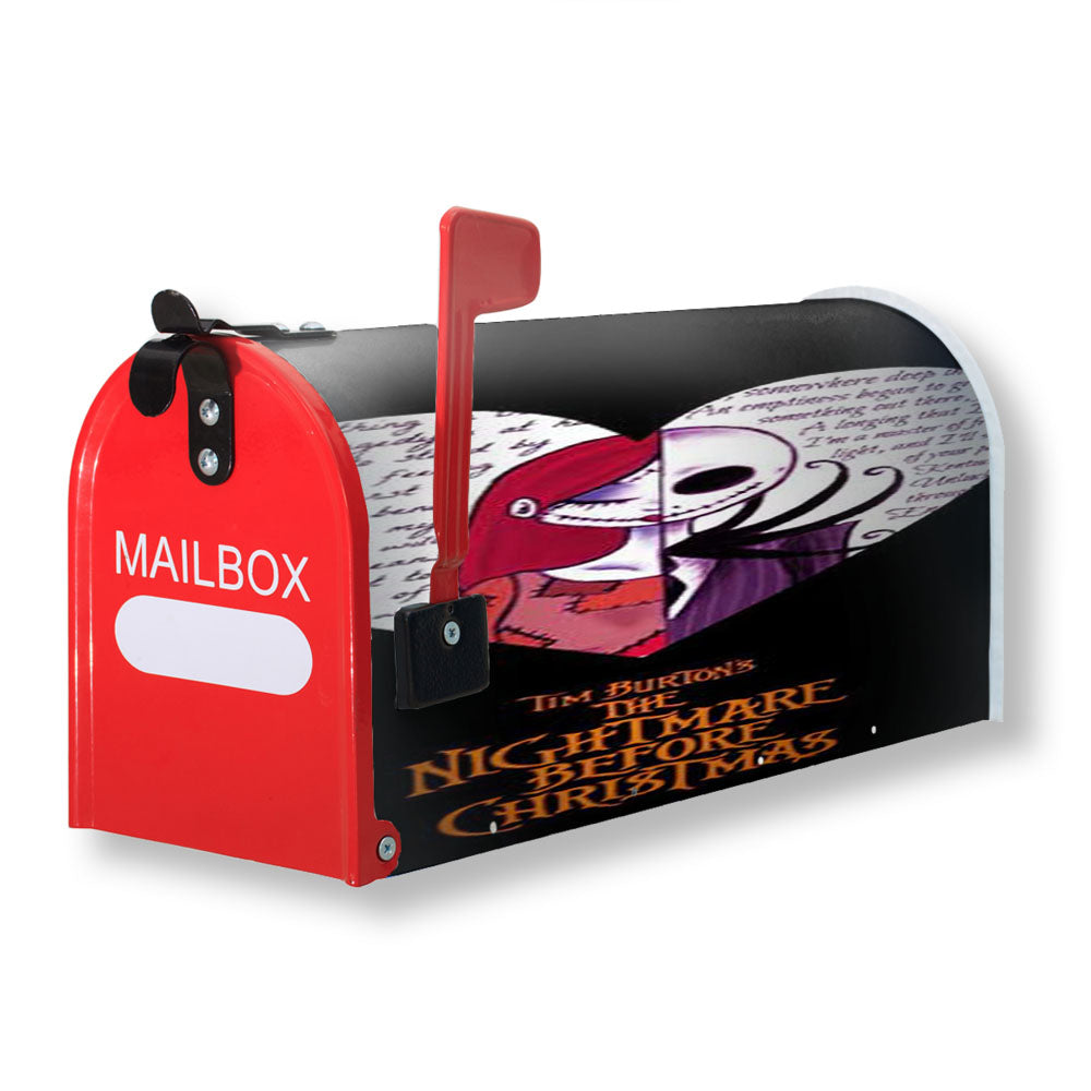 Nightmare Before Christmas Jack Sally Split Magnetic Mailbox Cover - 18.0" x 21.0"