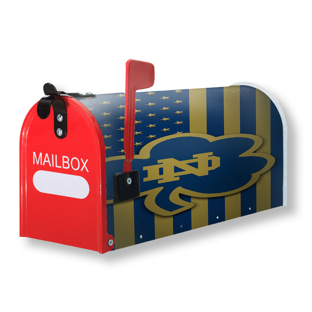 Notre Dame Fighting Irish Logo Flag Magnetic Mailbox Cover - 18.0" x 21.0"