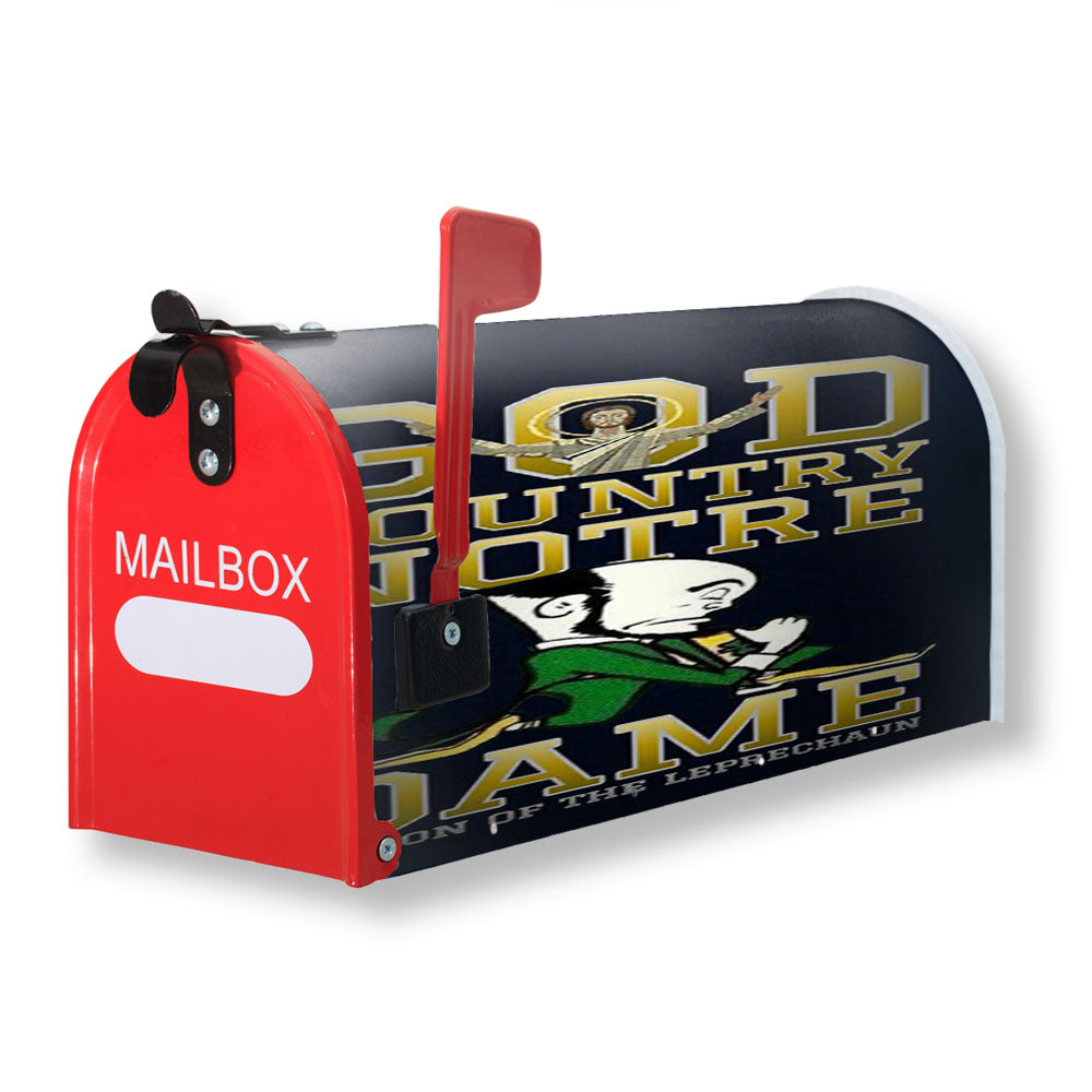 Notre Dame God Country Magnetic Mailbox Cover - 18.0" x 21.0"