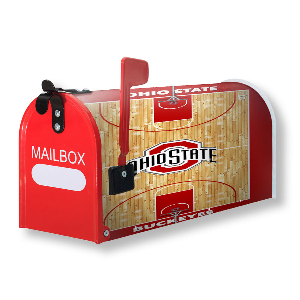 Ohio State Buckeyes Basketball Court Magnetic Mailbox Cover - 18.0" x 21.0"