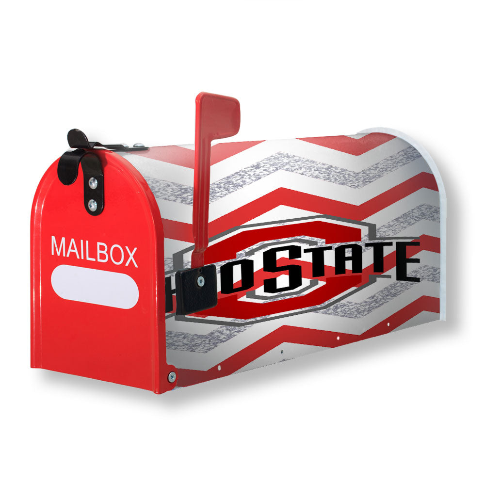 Ohio State Osu Red White Glitter Logo Magnetic Mailbox Cover - 18.0" x 21.0"