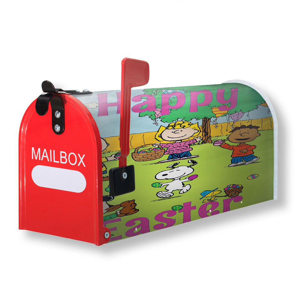 Peanuts Charlie Brown And Snoopy Easter Magnetic Mailbox Cover - 18.0" x 21.0"