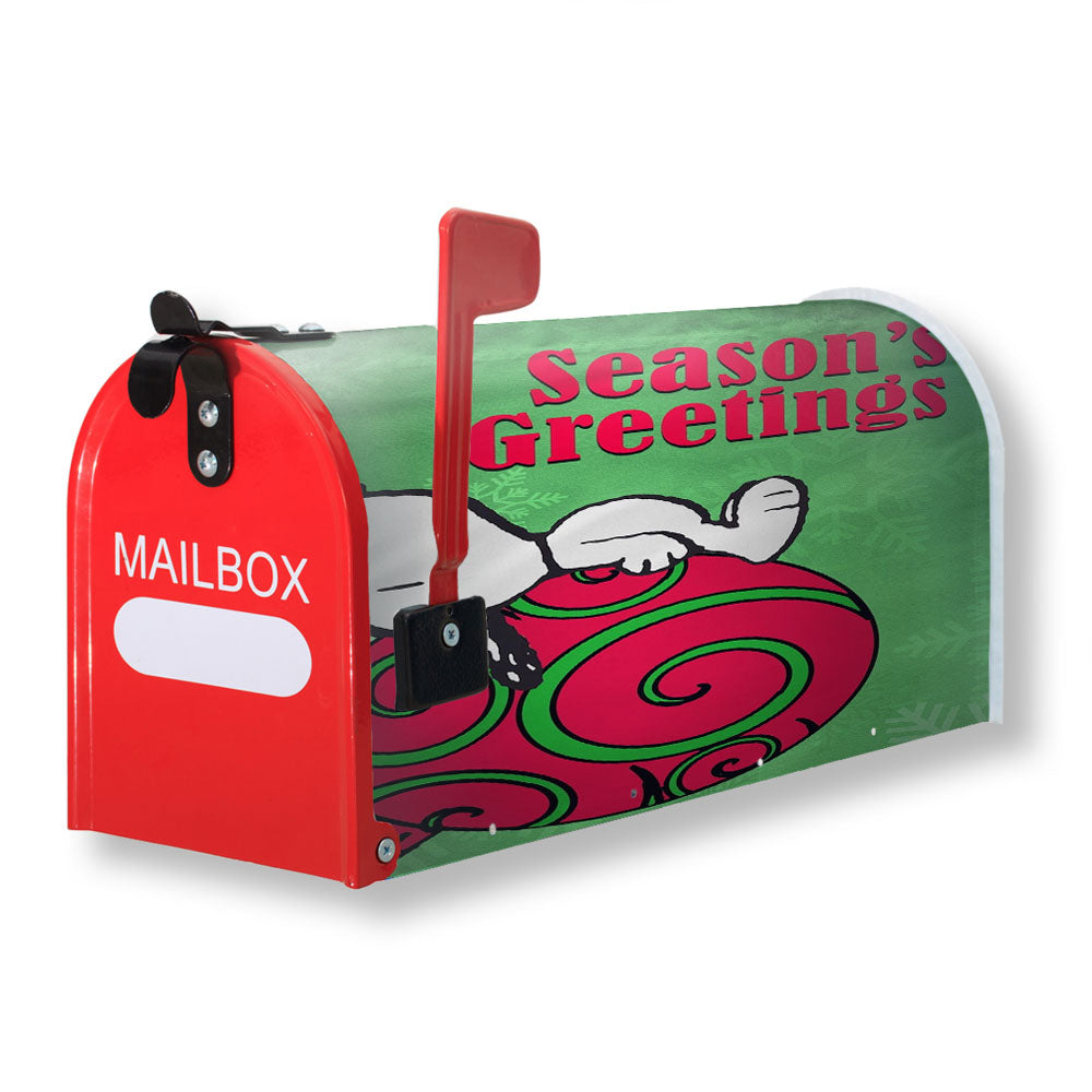 Peanuts Christmas Ornament Snoopy Magnetic Mailbox Cover - 18.0" x 21.0"