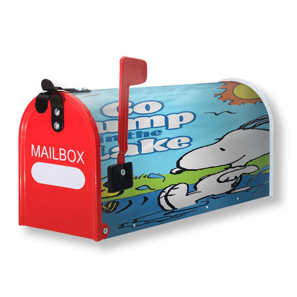 Peanuts Go Jump In The Lake Snoopy Magnetic Mailbox Cover - 18.0" x 21.0"