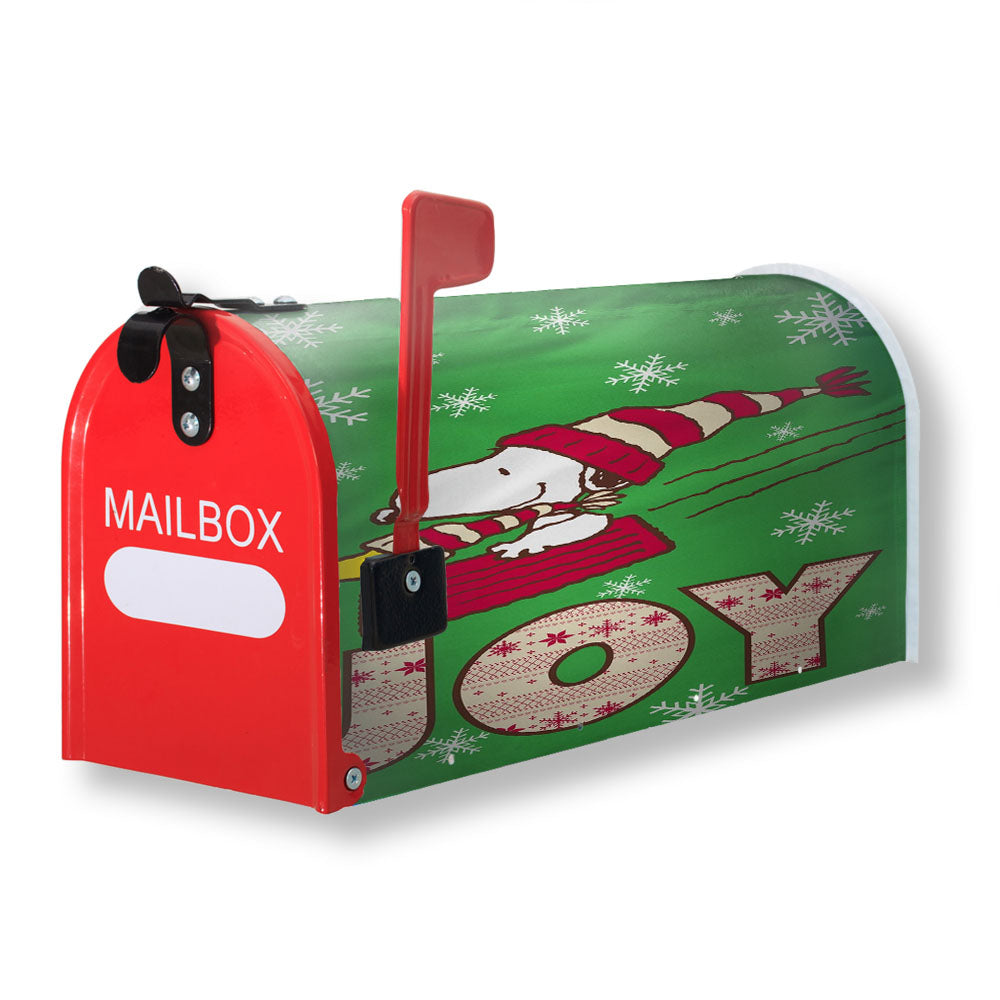 Peanuts Joy Snoopy And Woodstock Christmas Magnetic Mailbox Cover - 18.0" x 21.0"
