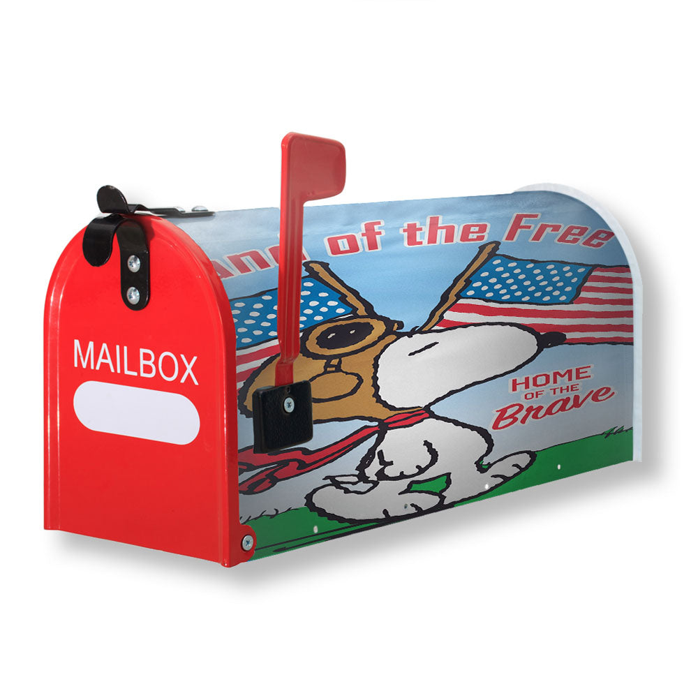 Peanuts Snoopy Land Of The Free Magnetic Mailbox Cover - 18.0" x 21.0"