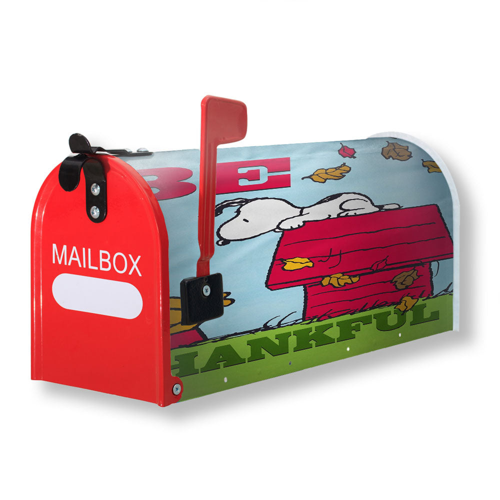 Peanuts Thankful Snoopy Turkey Thanksgiving Magnetic Mailbox Cover - 18.0" x 21.0"