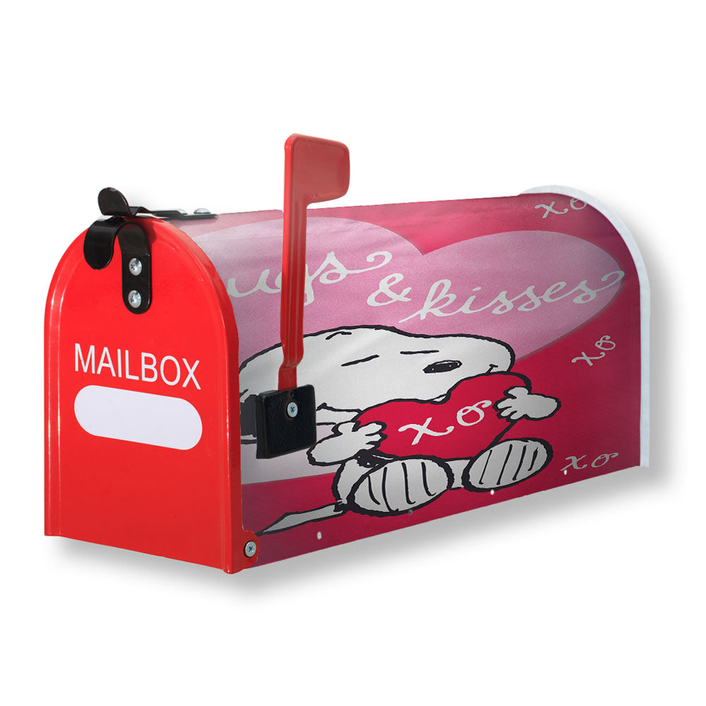 Peanuts Valentines Day Hugs And Kisses Magnetic Mailbox Cover - 18.0" x 21.0"