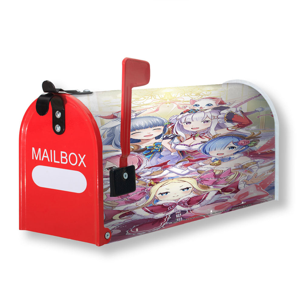 Re Zero Rem Ram And Friends Christmas Magnetic Mailbox Cover - 18.0" x 21.0"