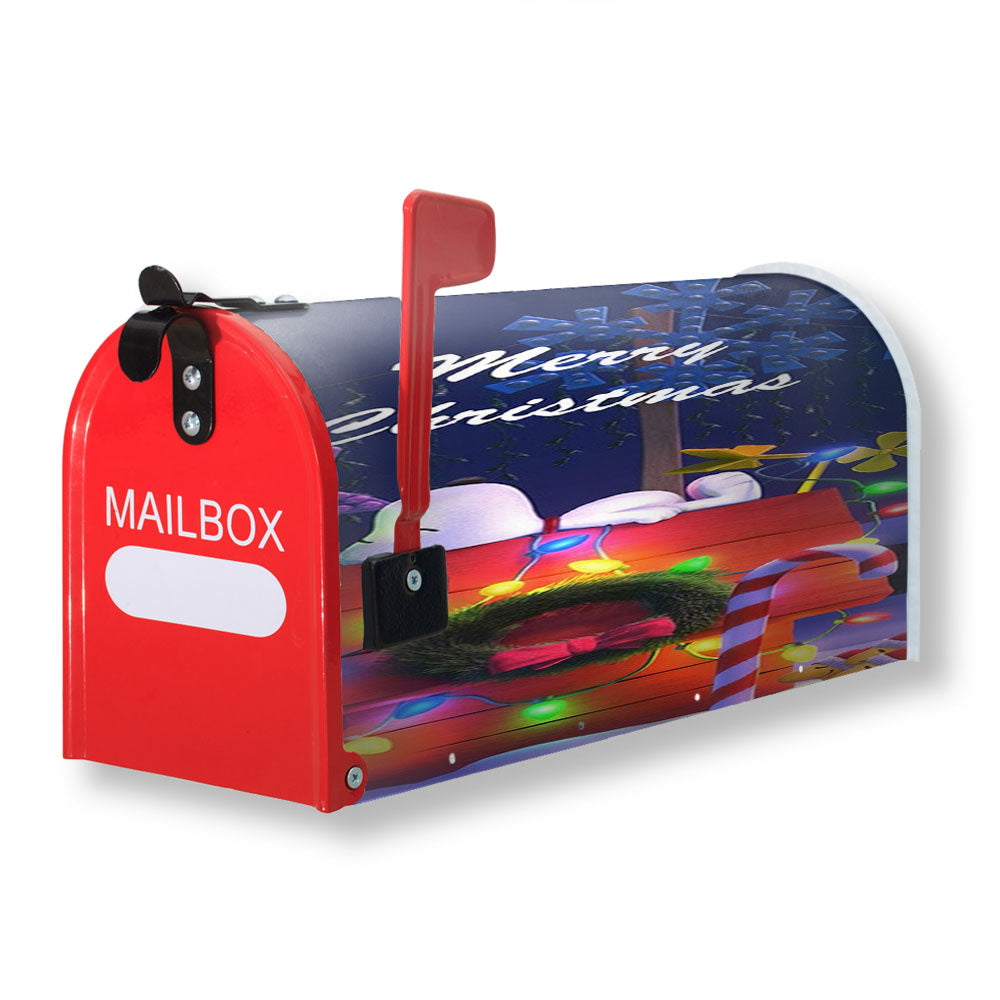 Snoopy Merry Christmas Magnetic Mailbox Cover - 18.0" x 21.0"