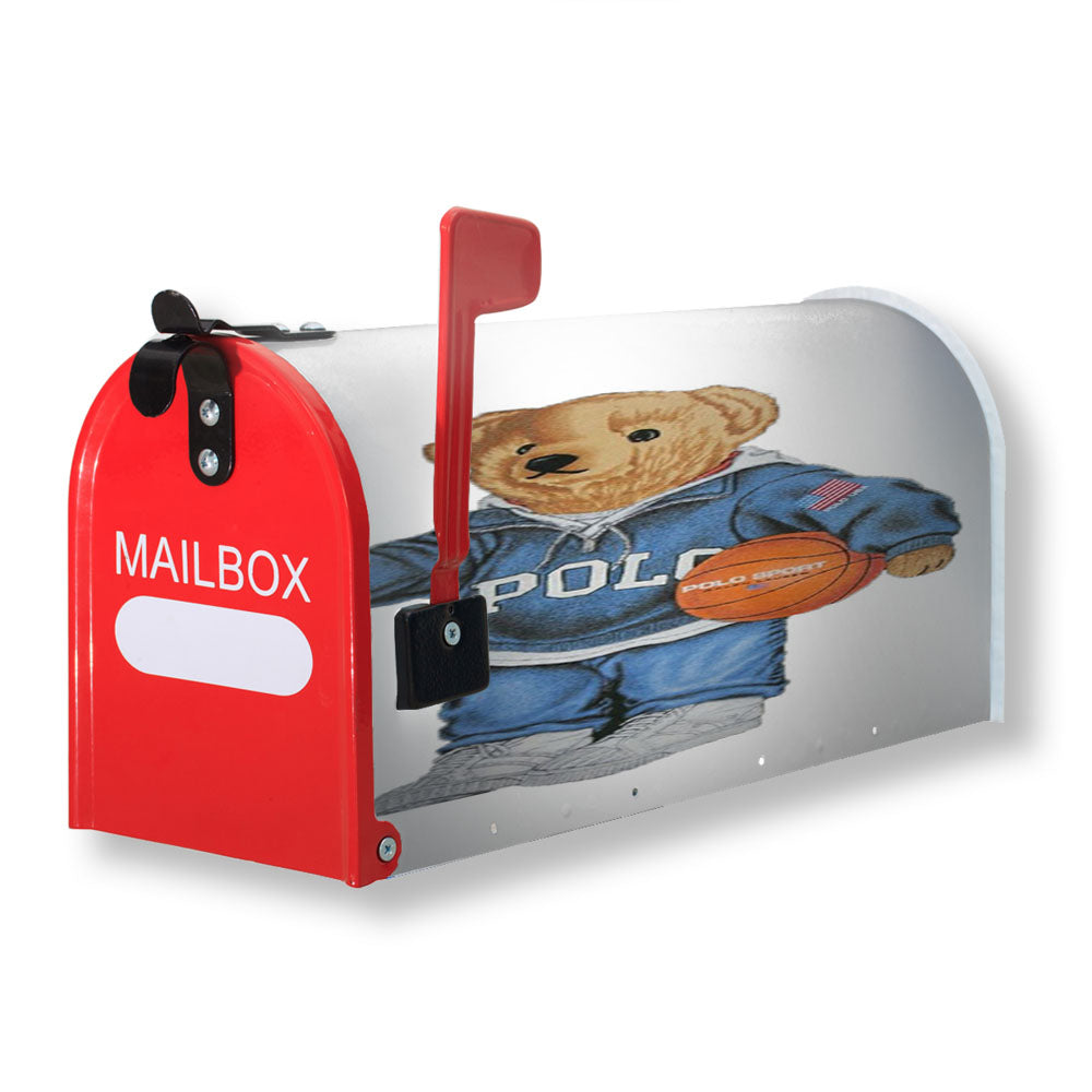 Swag Basketball Bear Polo Ralph Lauren Magnetic Mailbox Cover - 18.0" x 21.0"