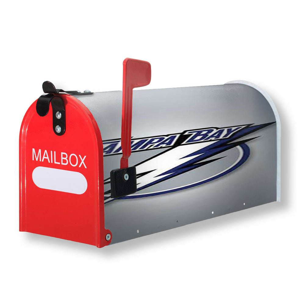 Tampa Bay Lightning Silver Radial Magnetic Mailbox Cover - 18.0" x 21.0"