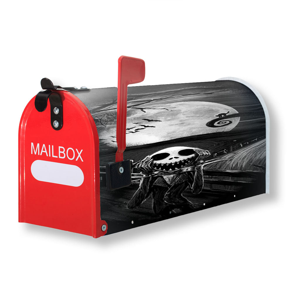 The Scream Nightmare Before Christmas Black Magnetic Mailbox Cover - 18.0" x 21.0"