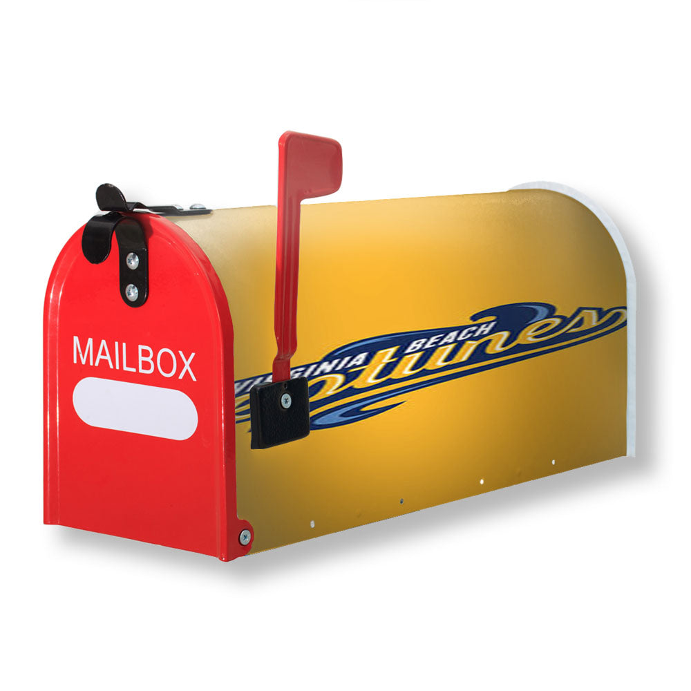 Virginia Beach Neptunes Baseball Logo Yelow Magnetic Mailbox Cover - 18.0" x 21.0"