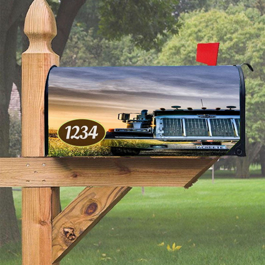 Peterbilt Truck Magnetic Mailbox Cover 18" X 21" Outdoor Decor