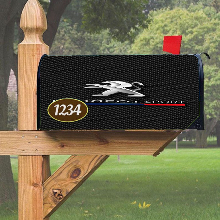Peugeot Sport Logo Magnetic Mailbox Cover 18" X 21" Outdoor Decor