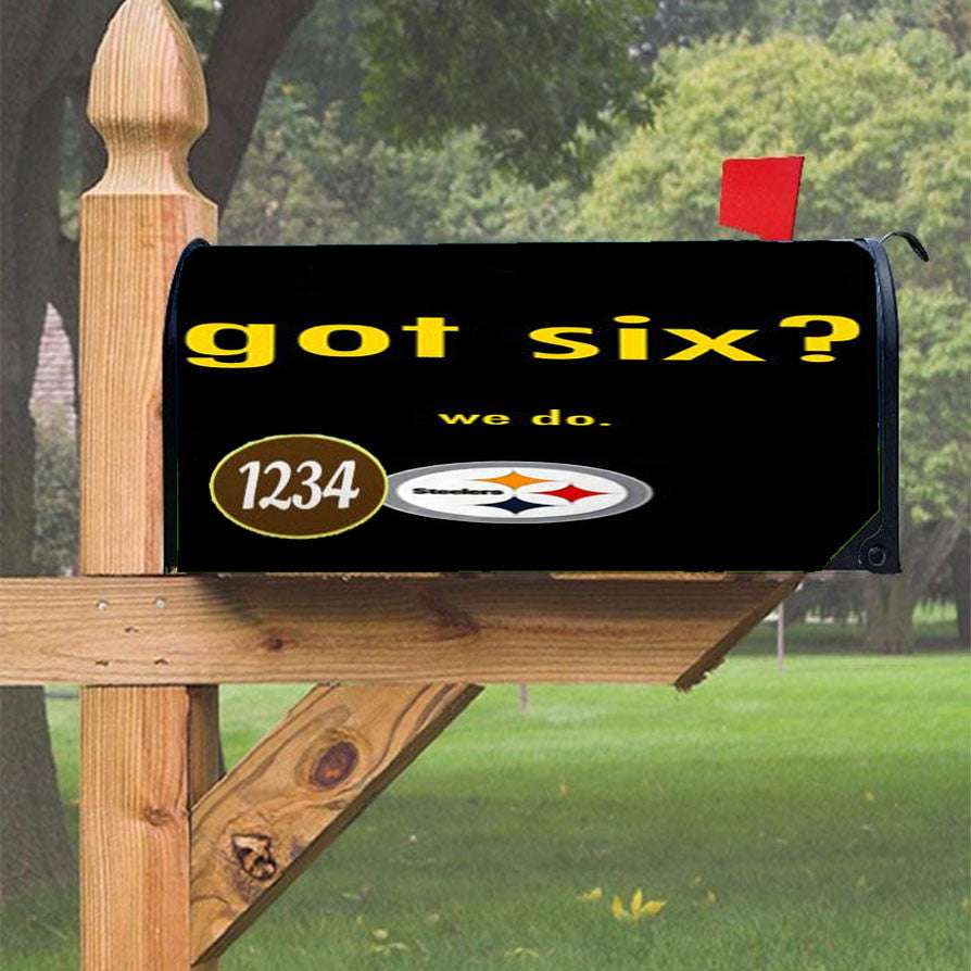 Pittsburgh Steelers Football Magnetic Mailbox Cover 18" X 21" Outdoor Decor