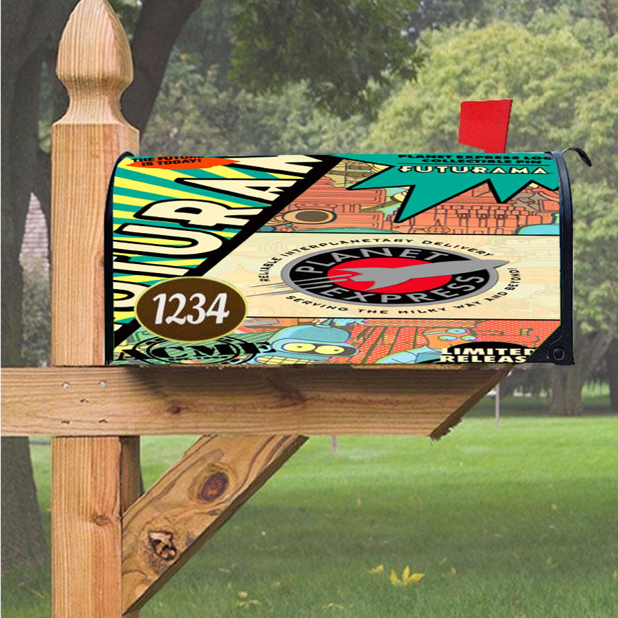 Planet Express Futurama Magnetic Mailbox Cover 18" X 21" Outdoor Decor
