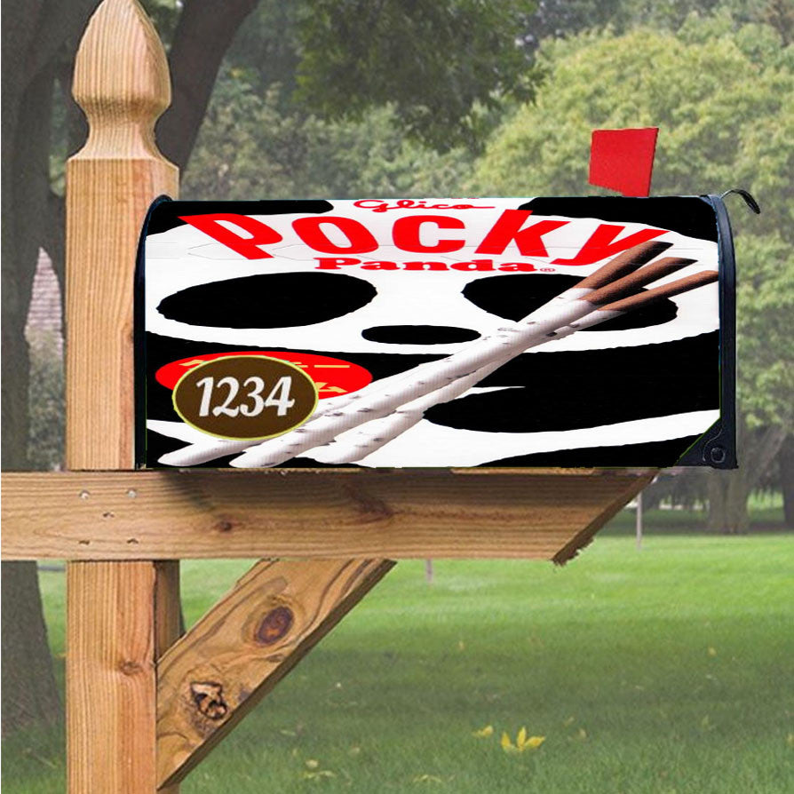 Pocky Panda Magnetic Mailbox Cover 18" X 21" Outdoor Decor