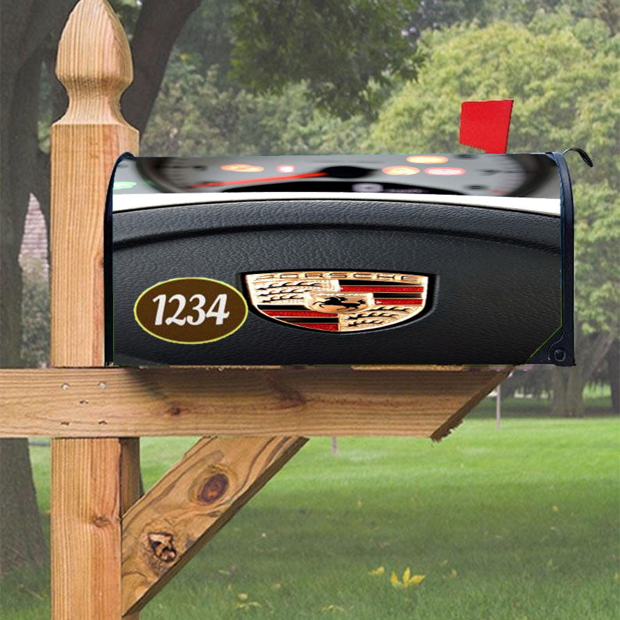 Porsche Drive Car Logo Magnetic Mailbox Cover 18" X 21" Outdoor Decor
